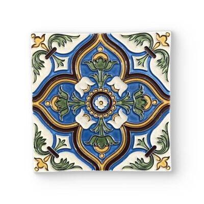 azulejo português com padrão azul