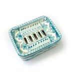 saboneteira em cerâmica Pintada á mão com Padrões Portugueses