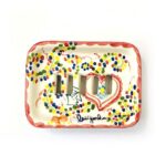 saboneteira em cerâmica Pintada á mão Colorida, com Padrões Portugueses