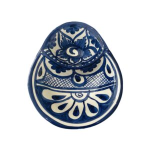 azeitoneira em cerâmica com padrão de azulejos Português em Azul