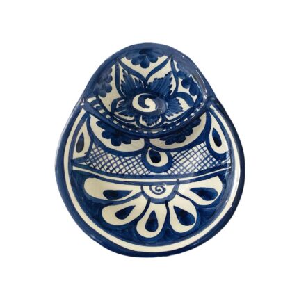 azeitoneira em cerâmica com padrão de azulejos Português em Azul