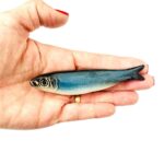 sardinha realista imane pintada á mão