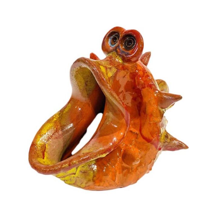 peixes em barro feito á mão peças unicas