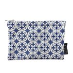 bolsas multiuso com fecho com padrão de azulejos português azul