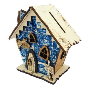 casinhas mealheiro madeira azulejo português