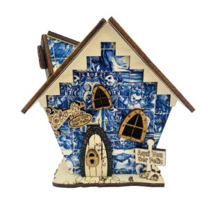 casinhas mealheiro madeira azulejo português frente