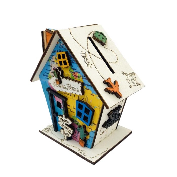 casinha mealheiro madeira Mapa Viagem