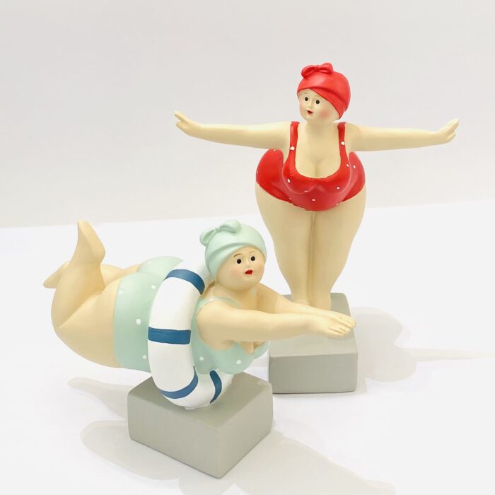 Bonecas Banhistas Médias em Cerâmica | Artesanato Português Autêntico