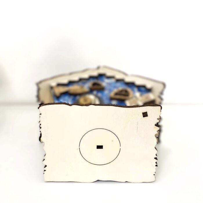 casinha mealheiro madeira base