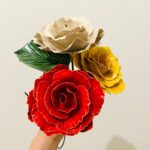 flor de ceramica rosas