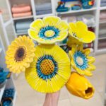 flores cerâmica amarelas