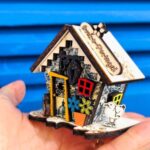 casinha portuguesa padrão azulejo iman