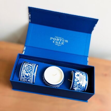 conjunto 3 velas castelbel portus cale gold & blue