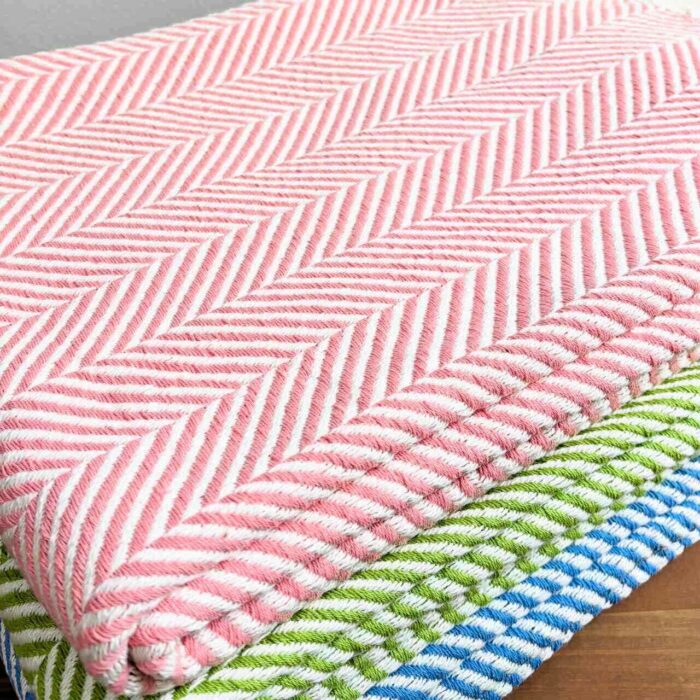 mantas algodão vermelha verde e azul