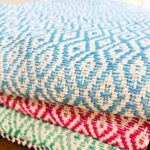 mantas de algodão padrão losango coloridas