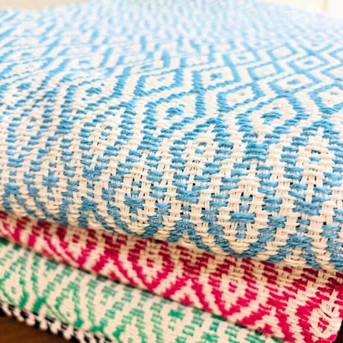 mantas de algodão padrão losango coloridas