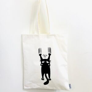saco totebag gato preto