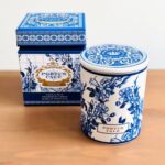 vela em ceramica branca castelbel portus cale gold & blue