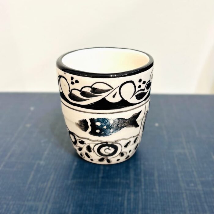 copo de Café com padrão preto português