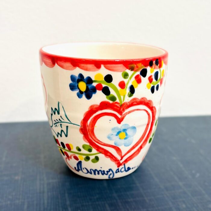 copo para chá com padrão lenço dos namorados