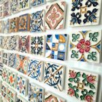 parede de imans de azulejo portugues alto relevo