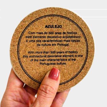 base em cerâmica para copos com cortiça