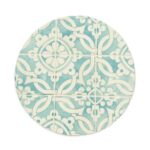 base em ceramica para quentes com padrão de azulejos verde