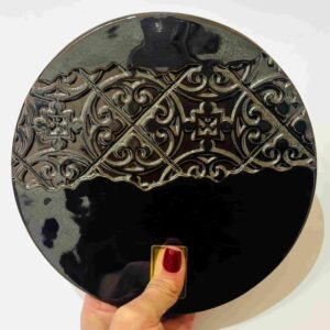 base para quentes em ceramica na cor preta