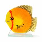 peixe de vidro na cor laranja
