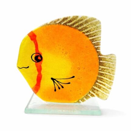 peixe de vidro na cor laranja