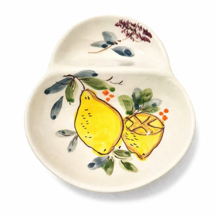 azeitoneira em ceramica pintada á mão com dois limões (1)