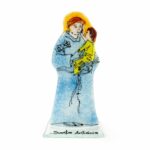 figura do santo antónio em vidro na cor azul