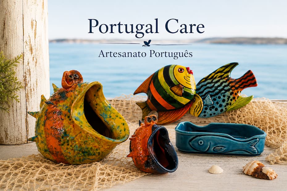 peixes de artesanato portugues com um fundo de mar