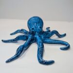 polvo em ceramica artesanal azul